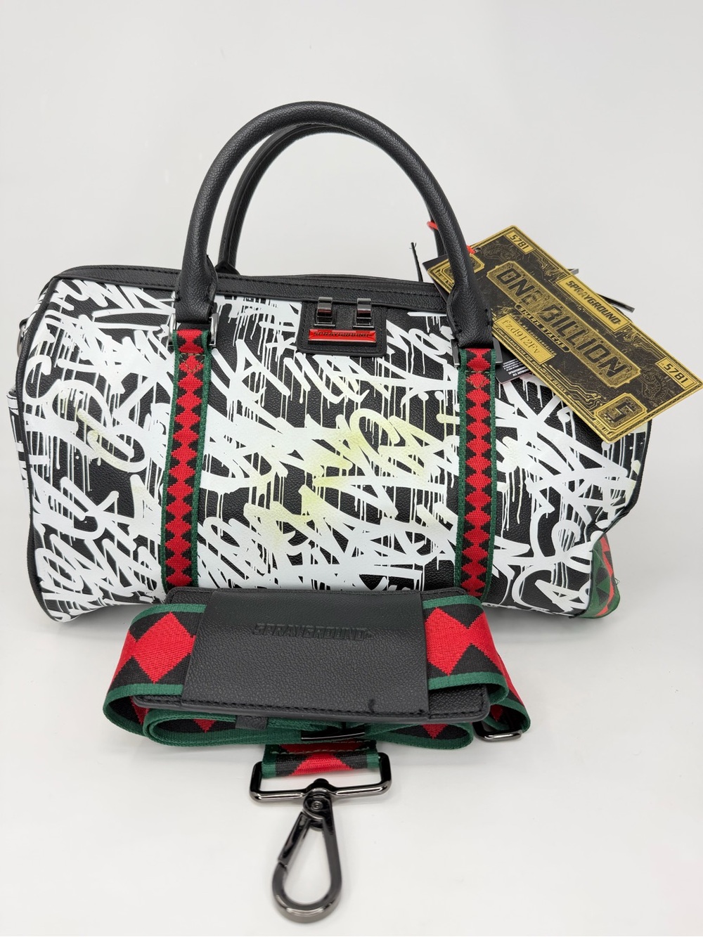 Sprayground Scribble Shark Mini Duffle Bag 910D4041NSZ Limited Edition NWT